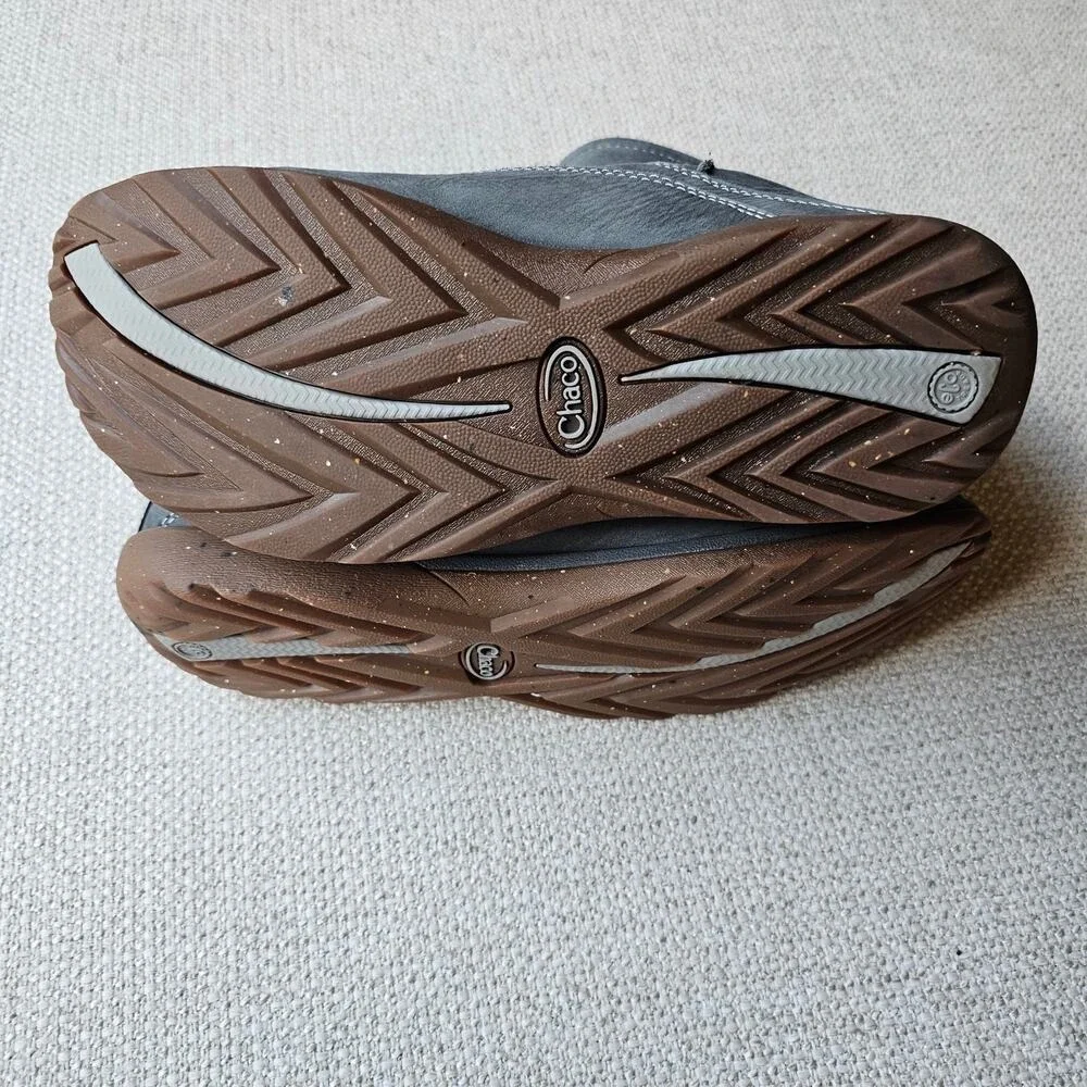 Chaco Hopi Grey Leather Felt Winter Comfy Boots Size 9